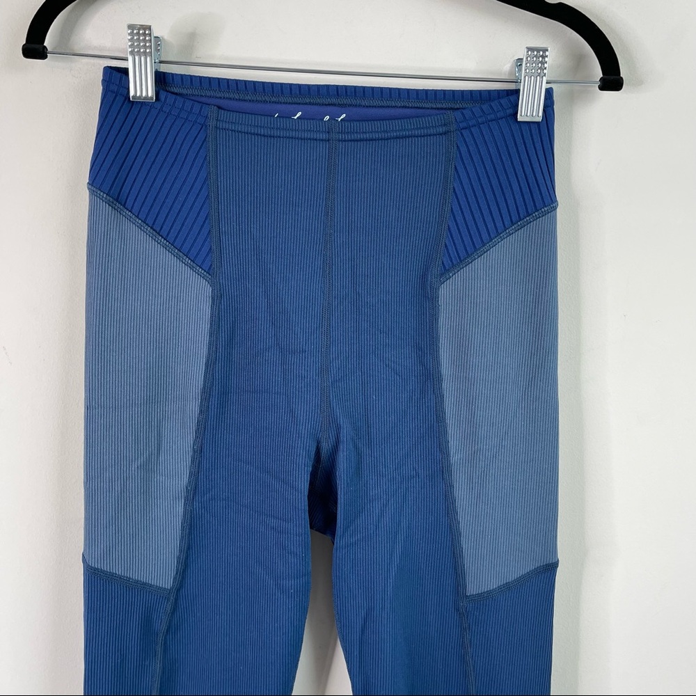 For love and lemons blue ribbed knit Payton high waisted leggings size medium - Picture 4 of 8